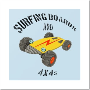 Surfboards and 4x4s Posters and Art